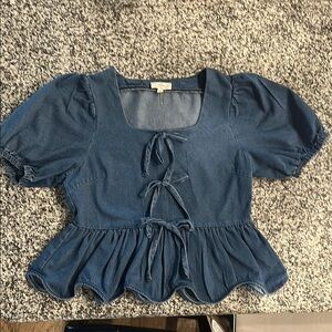 Blue Denim Women's Top